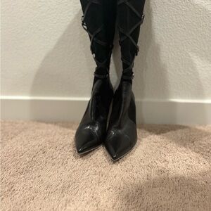 Via Spiga Black Heeled Boots